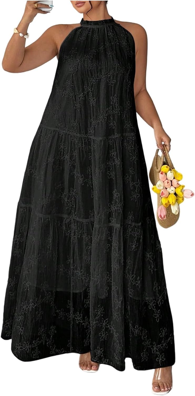 BEAUDRM Women's Plus Size Fall Summer Wedding Guest Dress Cocktail Dress | Floral, Formal, Maxi Dress, Ruffle, Flowy, Boho Dress, Sundresses