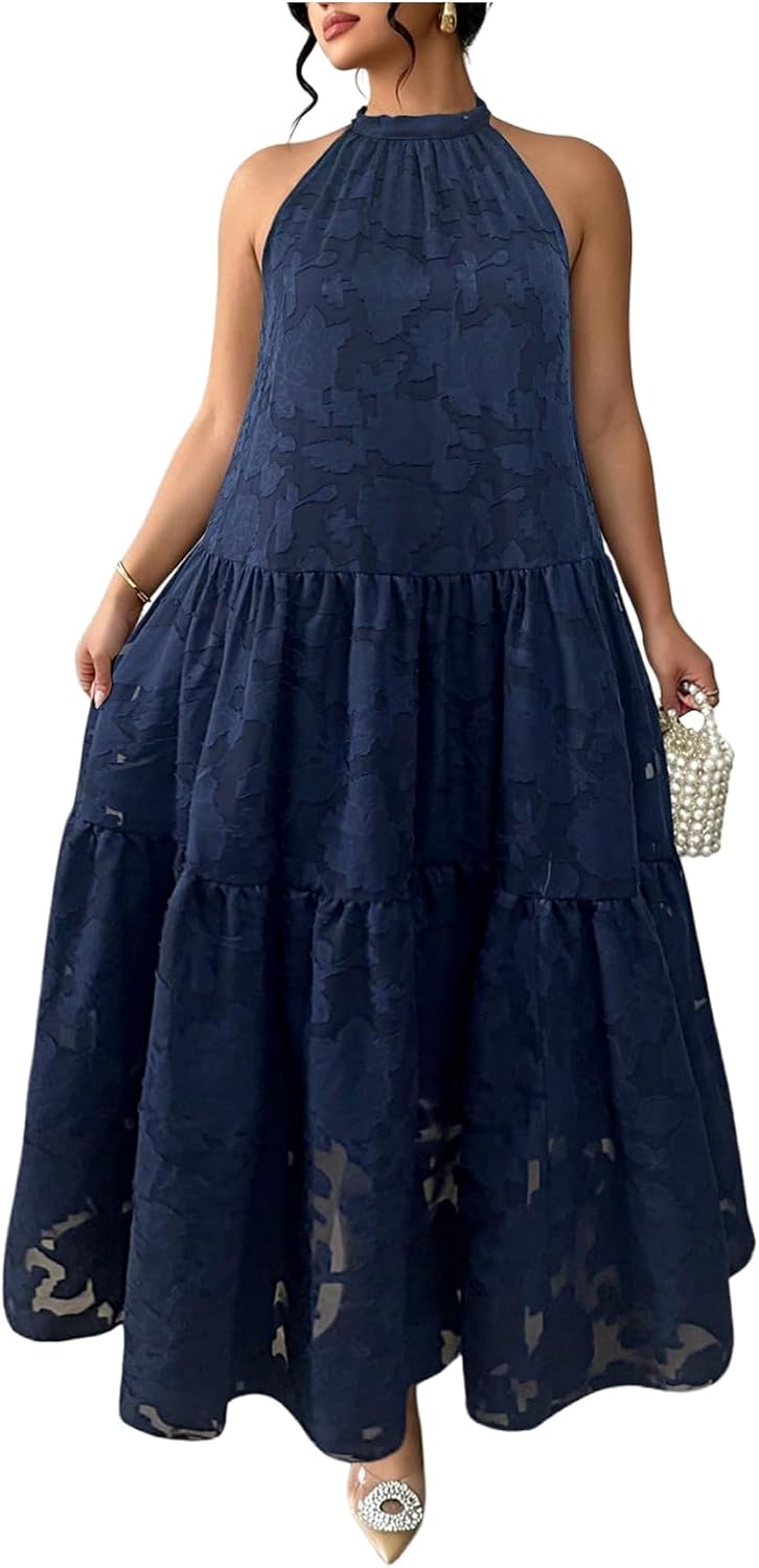 BEAUDRM Women's Plus Size Fall Summer Wedding Guest Dress Cocktail Dress | Floral, Formal, Maxi Dress, Ruffle, Flowy, Boho Dress, Sundresses