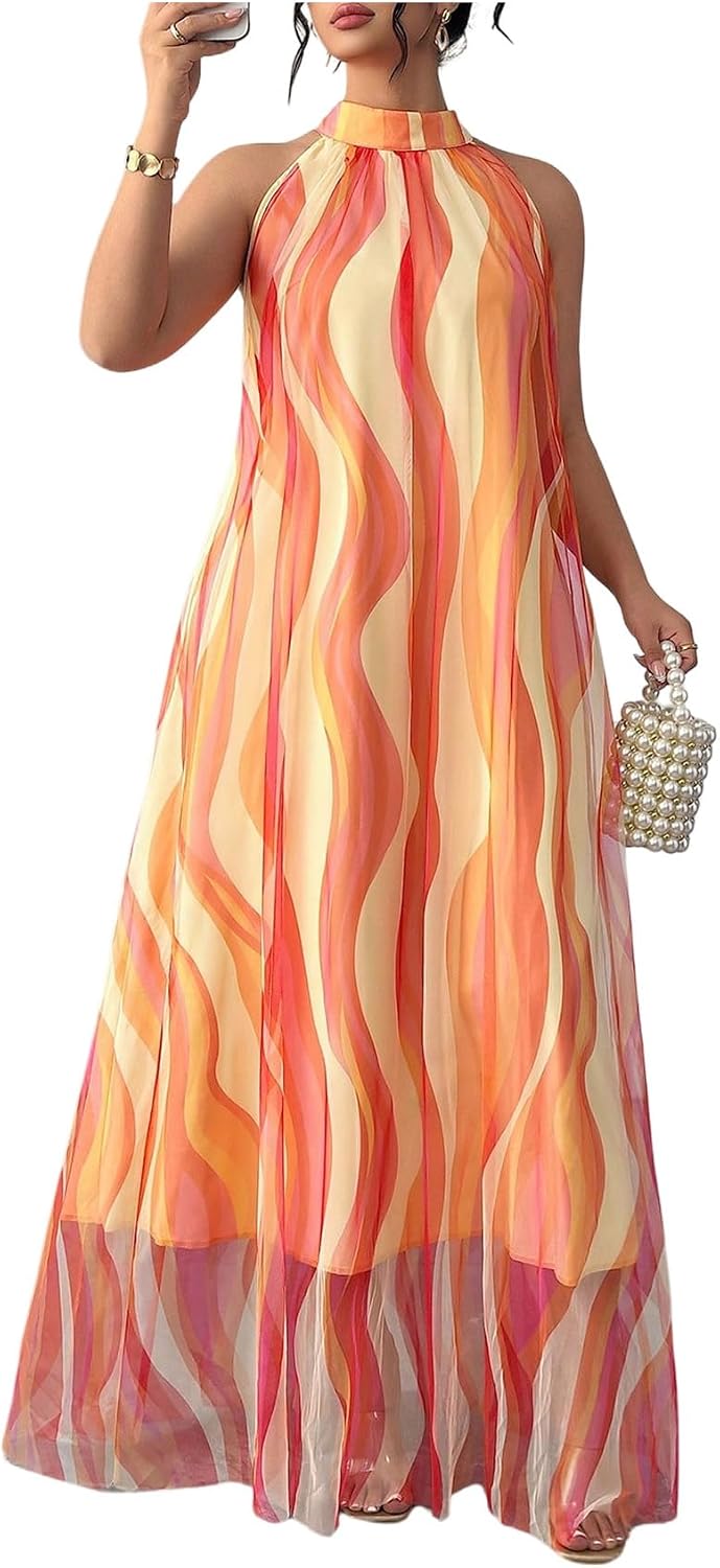 BEAUDRM Women's Plus Size Fall Summer Wedding Guest Dress Cocktail Dress | Floral, Formal, Maxi Dress, Ruffle, Flowy, Boho Dress, Sundresses