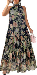 BEAUDRM Women's Plus Size Fall Summer Wedding Guest Dress Cocktail Dress | Floral, Formal, Maxi Dress, Ruffle, Flowy, Boho Dress, Sundresses